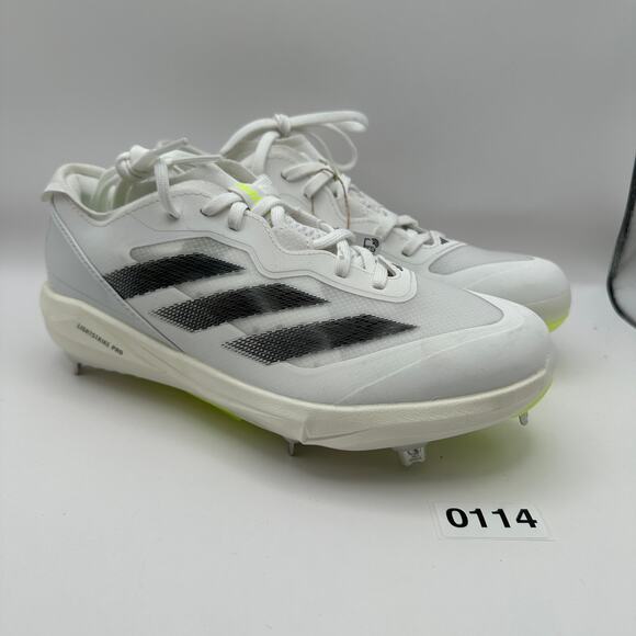 Adidas Adizero Instinct+ Softball Cleats Wms 7.5 White/Neon - Picture 3 of 8